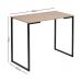 Escrivaninha/Mesa Escritório 90cm MDP/Aço Carbono Multimóveis CR25292 Preto/Madeirado