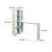 Escrivaninha/Mesa Office com Estante Lateral Multimóveis FG2561 Branca/Lacca Fumê