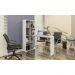 Escrivaninha/Mesa Office com Estante Lateral Multimóveis FG2561 Branca/Lacca Fumê