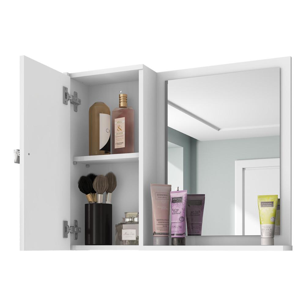 Espelheira para Banheiro com 1 Porta 57,2cm Multimóveis CR10127 Branco