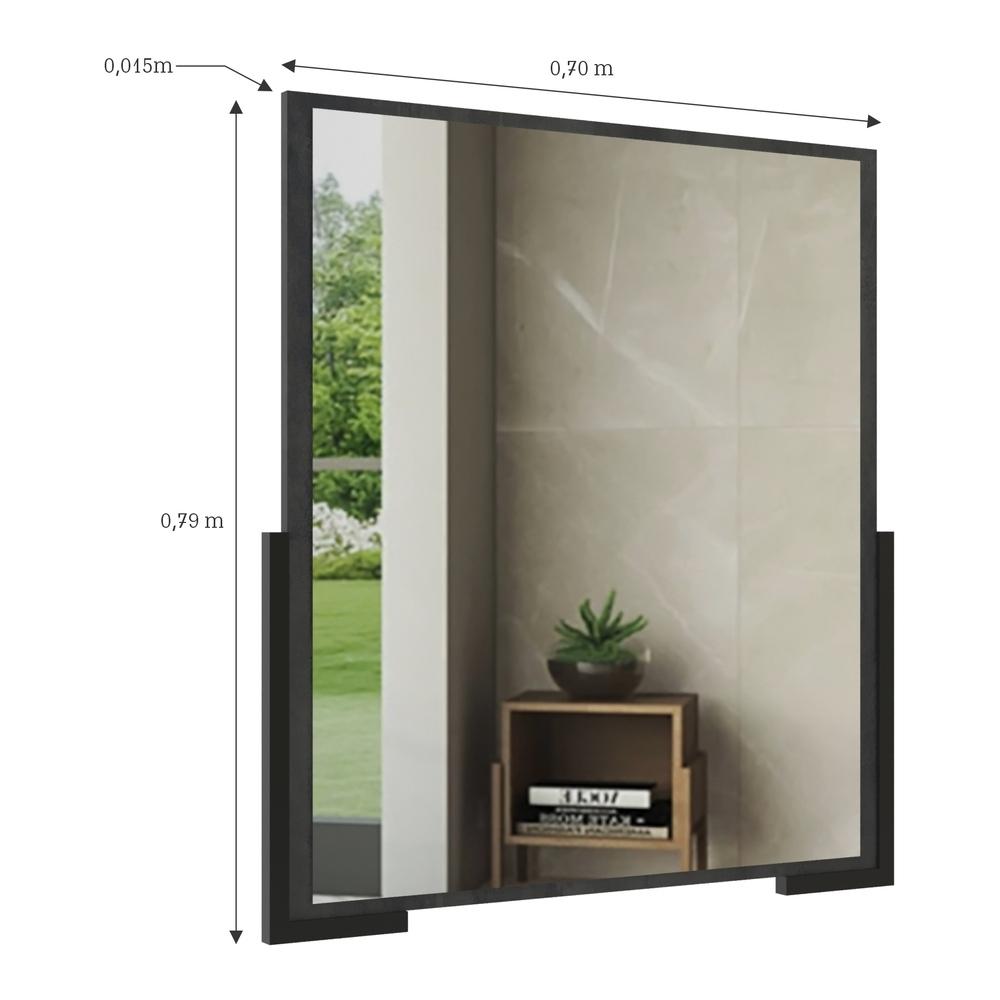 Espelheira para banheiro 70cm Multimóveis CR10110 Carbono