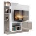 Estante Home Theater com Suporte P/TV até 55'' Denver Multimóveis Branco/Lacca Fumê
