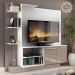 Estante Home Theater com Suporte P/TV até 55'' Denver Multimóveis Branco/Lacca Fumê