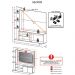 Estante Home Theater com Suporte P/TV até 55'' Denver Multimóveis Branco/Lacca Fumê