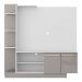 Estante Home Theater com Suporte P/TV até 55'' Denver Multimóveis Branco/Lacca Fumê
