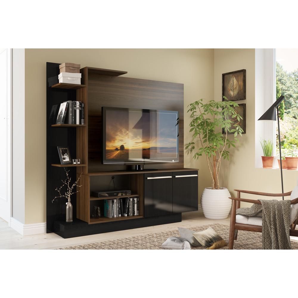 Estante Home Theater com Suporte P/TV até 55'' Denver Multimóveis Duna/Preto