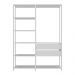 Estante Livreiro Modular 135cm 2 Peças com 2 Gavetas Multimóveis MP6029 Branco