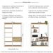 Estante Livreiro Modular 135cm 2 Peças com 2 Gavetas Multimóveis MP6029 Branco/Madeirado