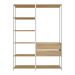 Estante Livreiro Modular 135cm 2 Peças com 2 Gavetas Multimóveis MP6029 Branco/Madeirado