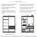 Estante Livreiro Modular 135cm 2 Peças com 2 Gavetas Multimóveis MP6029 Preto