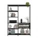 Estante Livreiro Modular 135cm 2 Peças com 2 Gavetas Multimóveis MP6029 Preto