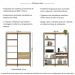 Estante Livreiro Modular 135cm 2 Peças com 2 Gavetas Multimóveis MP6029 Preto/Madeirado