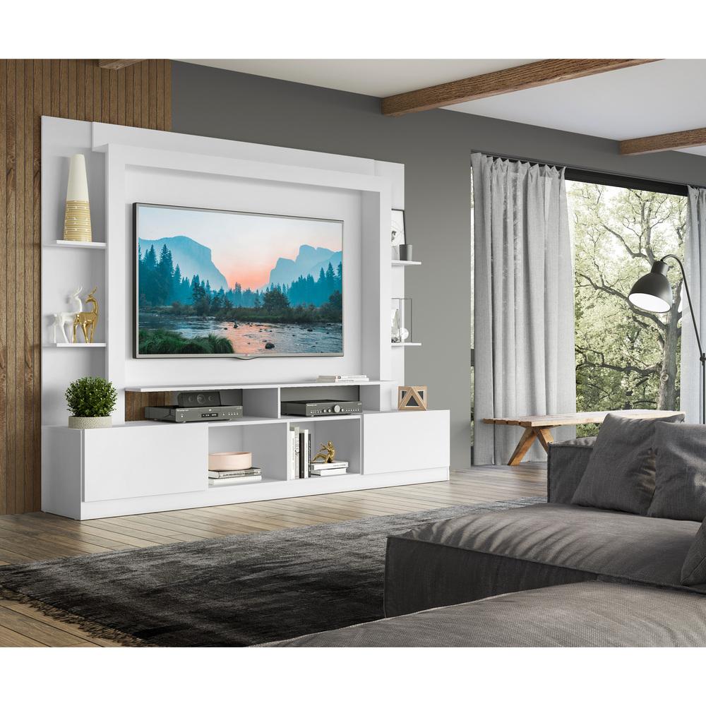 Estante Rack com Painel e Suporte TV 65" Moscou Multimóveis Branco