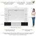 Estante Rack com Painel e Suporte TV 65" Moscou Multimóveis Branco/Preto