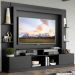 Estante Rack com Painel e Suporte TV 65" Moscou Multimóveis Preto