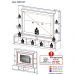 Estante Rack com Painel e Suporte TV 65" Moscou Multimóveis Preto