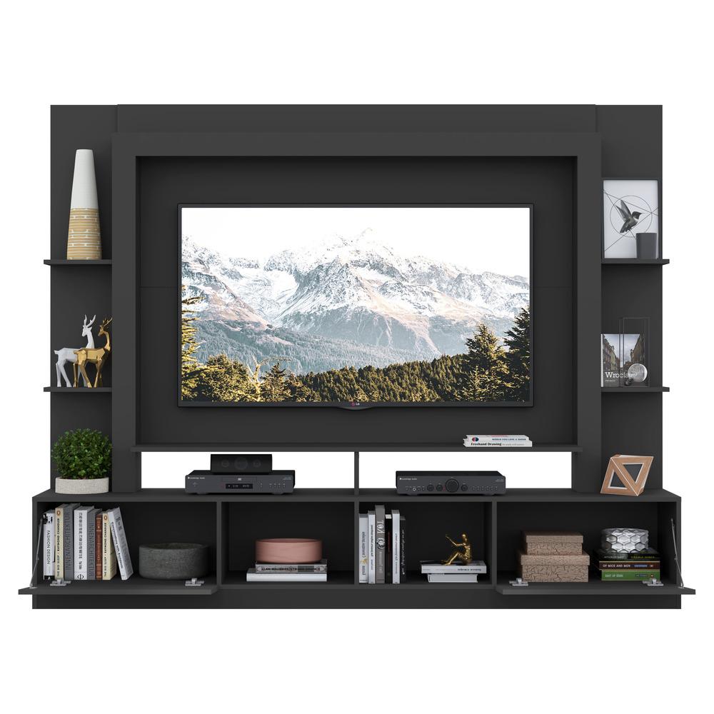 Estante Rack com Painel e Suporte TV 65" Moscou Multimóveis Preto