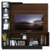Estante com 2 Leds Painel TV 55" e 2 portas Dallas Multimóveis Madeirado/Preto