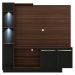 Estante com 2 Leds Painel TV 55" e 2 portas Dallas Multimóveis Madeirado/Preto