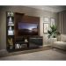 Estante com 2 Leds Painel TV 55" e 2 portas Dallas Multimóveis Madeirado/Preto