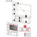 Estante com 2 Leds Painel TV 55" e 2 portas Dallas Multimóveis Preto/Lacca Fumê