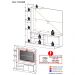 Estante com 2 Leds para TV até 55" Multimóveis Dallas FG3398 Preta/Lacca Fumê