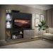 Estante com 2 Leds para TV até 55" Multimóveis Dallas FG3398 Preta/Lacca Fumê