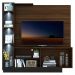 Estante com 3 Leds Painel TV 55" e 2 portas Dallas Multimóveis Madeirado/Preto