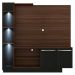 Estante com 3 Leds Painel TV 55" e 2 portas Dallas Multimóveis Madeirado/Preto