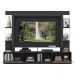 Estante com Espelho e Suporte para TV até 65" Multimóveis Oslo FG3381 Preta/Madeirada