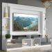 Estante com Espelho e Suporte para TV até 65" Multimóveis Oslo FG3382 Branca