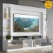 Estante com Espelho para TV até 65" Multimóveis Oslo FG3390 Branca/Lacca Fumê