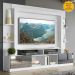 Estante com Espelho para TV até 65" Multimóveis Oslo FG3390 Branca/Tenerife
