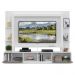 Estante com Espelho para TV até 65" Multimóveis Oslo FG3390 Branca/Tenerife