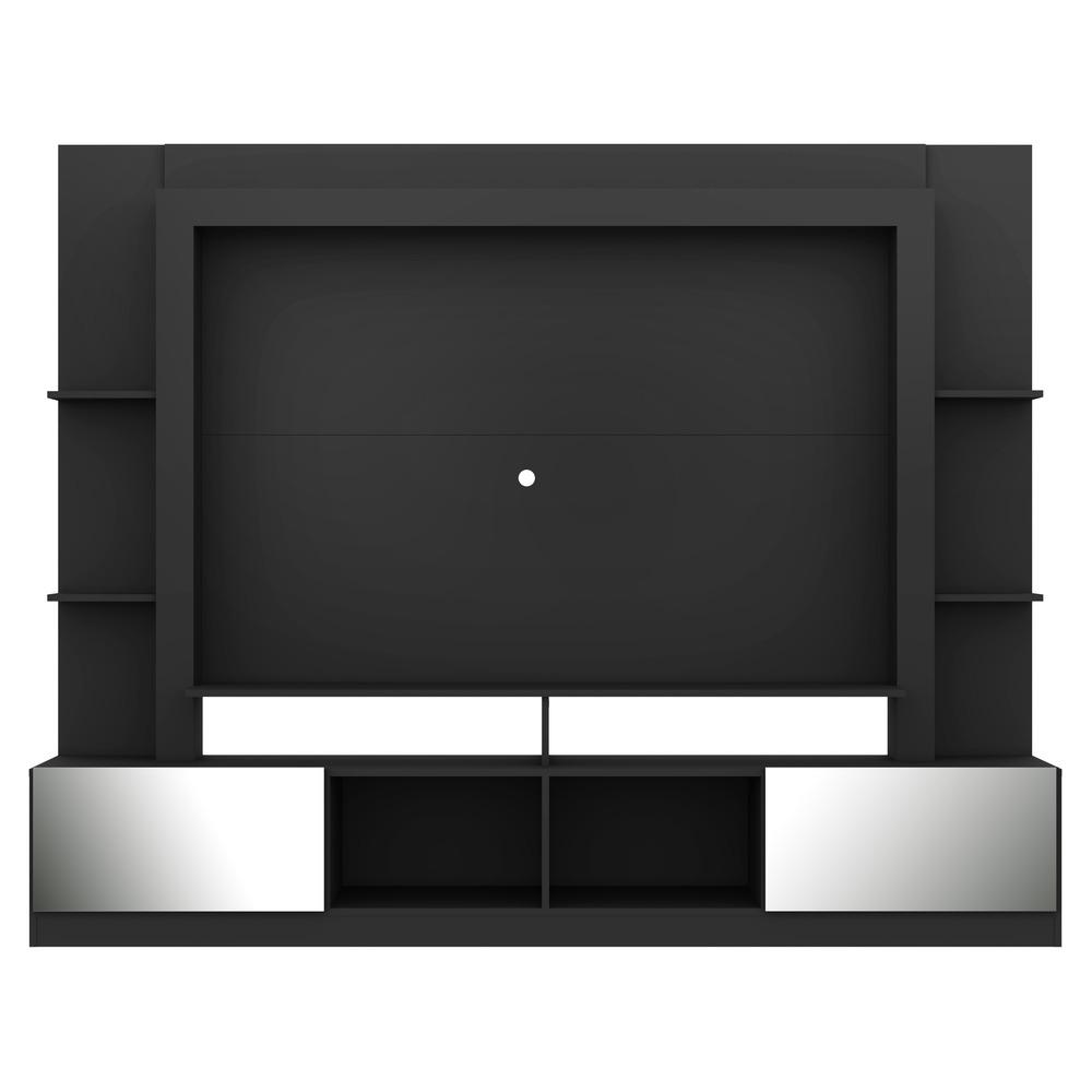 Estante com Espelho para TV até 65" Multimóveis Oslo FG3390 Preta