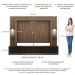 Estante com Leds para TV até 65" Multimóveis Berlim FG3392 Madeirada/Preta