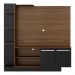 Estante com Painel TV 55" e 2 portas Denver Multimóveis Duna/Preto