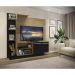 Estante com Painel TV 55" e 2 portas Denver Multimóveis Rustic/Preto