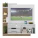 Estante com Painel TV 55" e 2 portas França Multimóveis BR2473 Argila/Branco