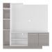 Estante com Painel TV 55" e 2 portas França Multimóveis BR2473 Branco/ Lacca Fumê