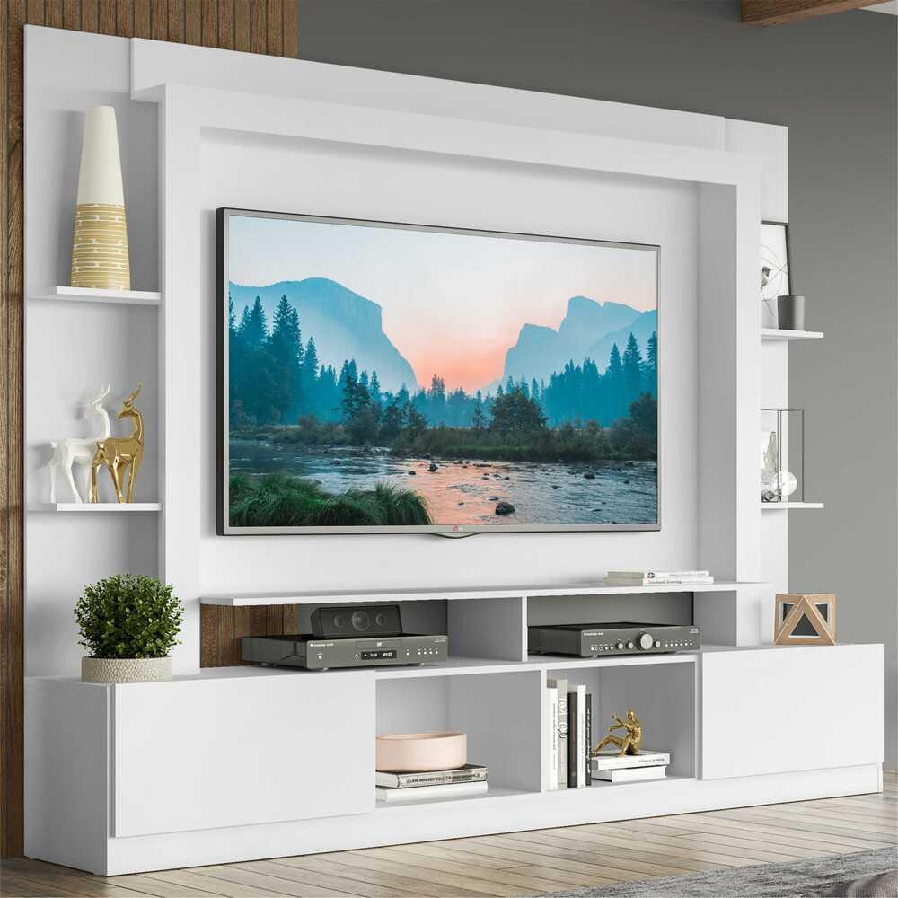 Estante com Suporte para TV até 65" Multimóveis Moscou FG2747 Branca