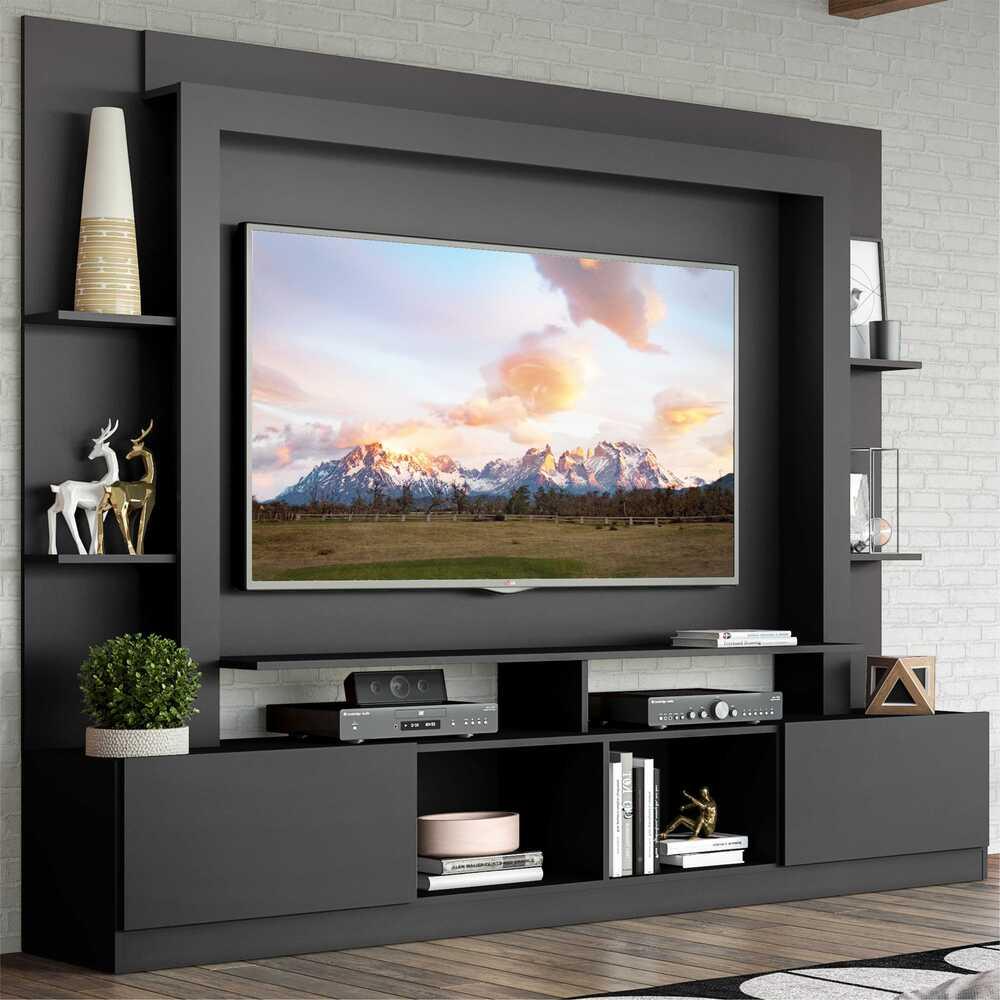 Estante com Suporte para TV até 65" Multimóveis Moscou FG2747 Preta