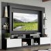 Estante com Suporte para TV até 65" Multimóveis Moscou FG2747 Preta/Branca