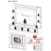Estante com Suporte para TV até 65" Multimóveis Moscou FG2747 Preta/Branca