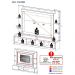 Estante com Suporte para TV até 65" Multimóveis Oslo FG3386 Branca/Madeirada