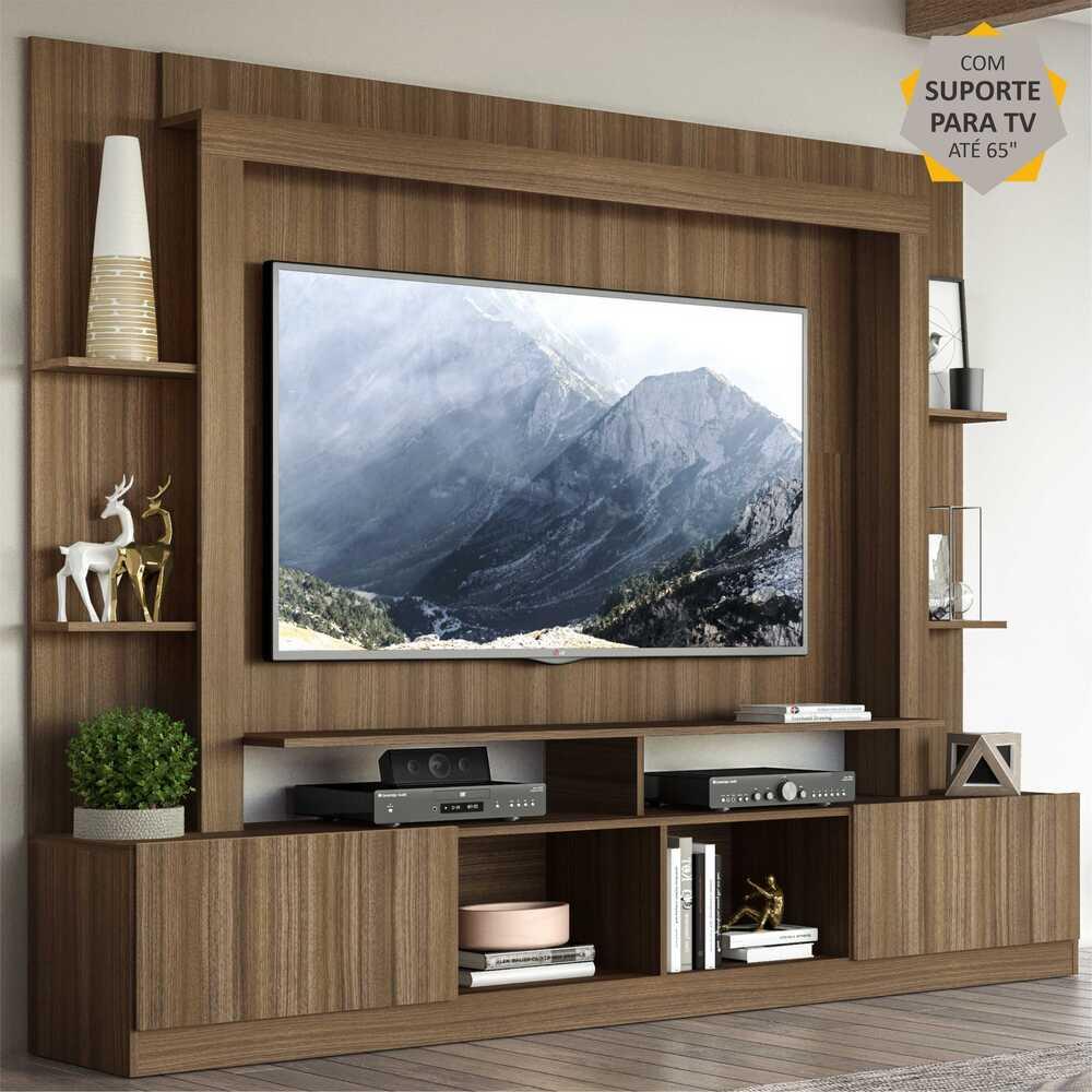 Estante com Suporte para TV até 65" Multimóveis Oslo FG3386 Madeirada
