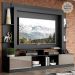 Estante com Suporte para TV até 65" Multimóveis Oslo FG3386 Preta/Lacca Fumê