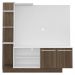 Estante com painel para TV até 55 polegadas e 2 portas Porto Multimóveis Branco/Madeirado