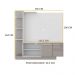 Estante para TV até 55" Multimóveis Denver FG2473 Branca/Lacca Fumê
