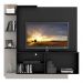 Estante para TV até 55" Multimóveis Denver FG2473 Preta/Lacca Fumê